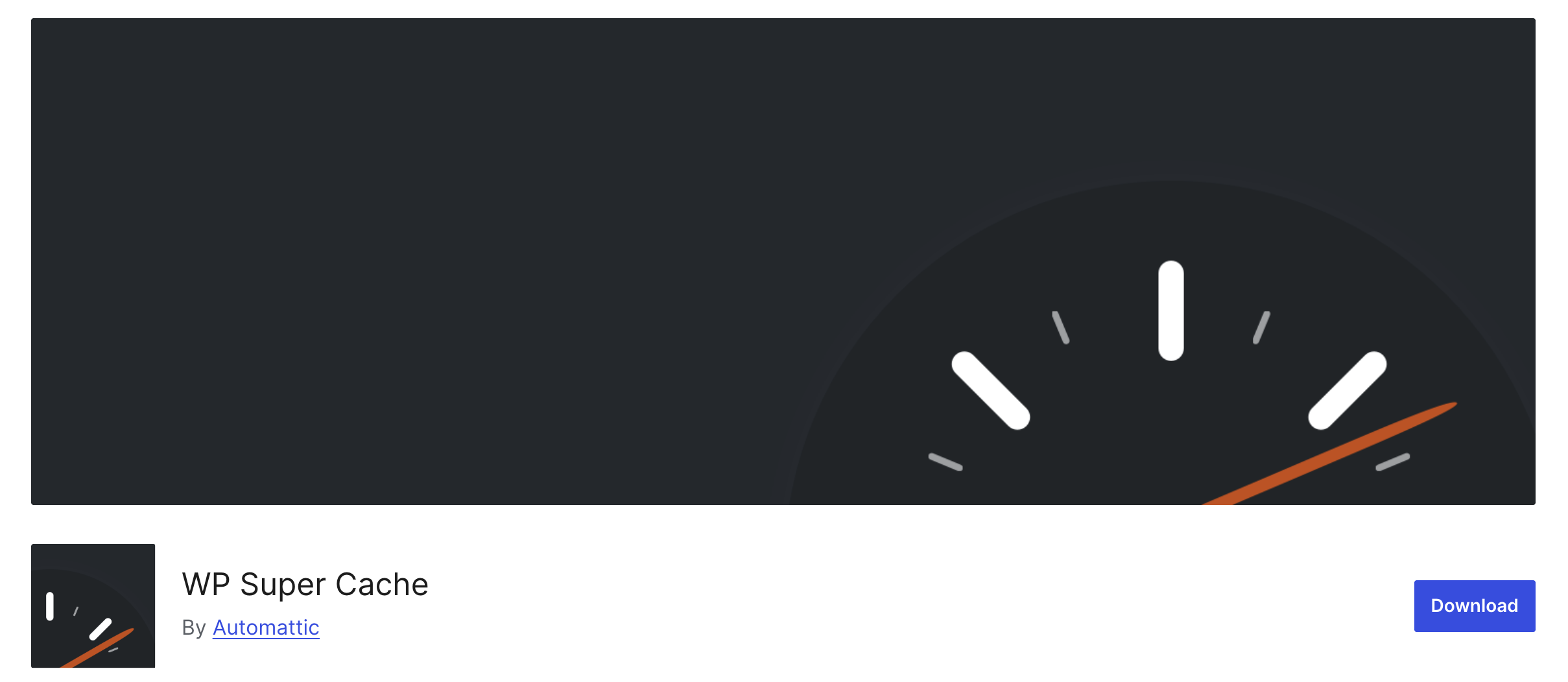 WP Super Cache repository page for the WordPress page caching plugin