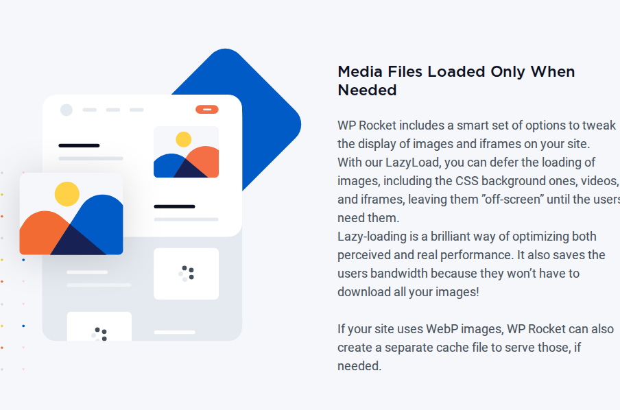 LazyLoad Plugin by WP Rocket media settings