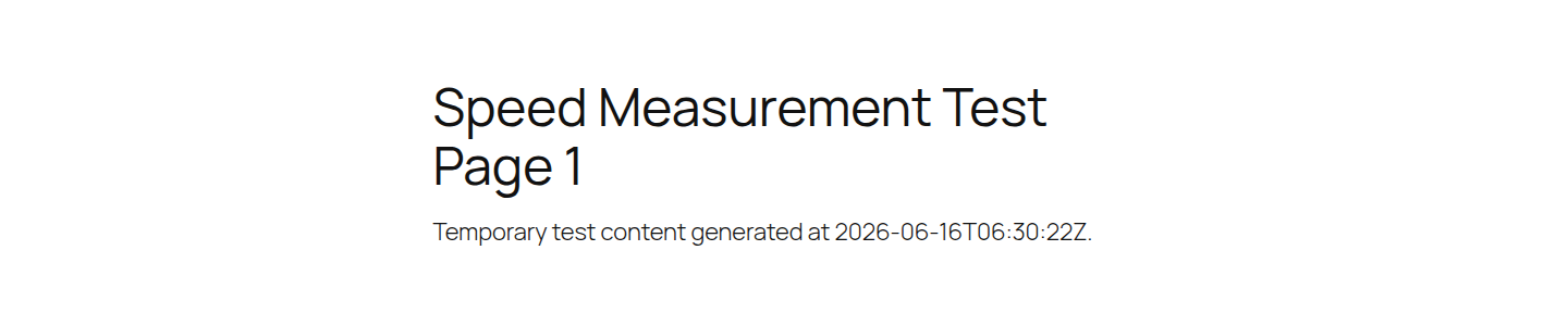 WordPress frontend page selected as a specific URL for website speed testing