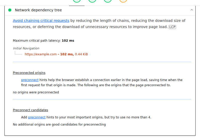 WebPageTest waterfall showing a request timeline for page resources