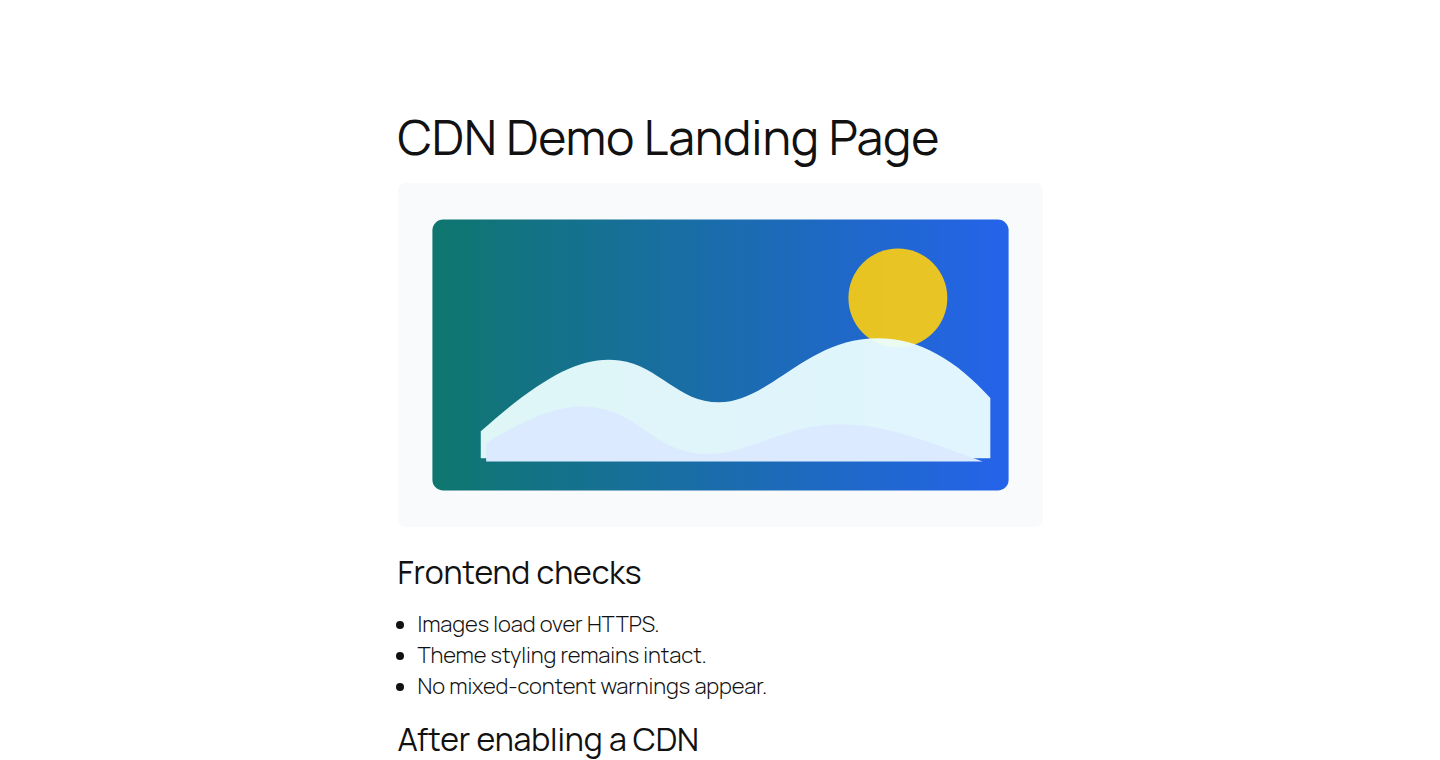 WordPress frontend page check after enabling HTTPS and CDN delivery