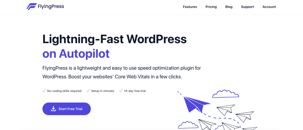 FlyingPress homepage