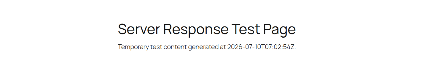 Seeded WordPress page used as a repeatable test URL