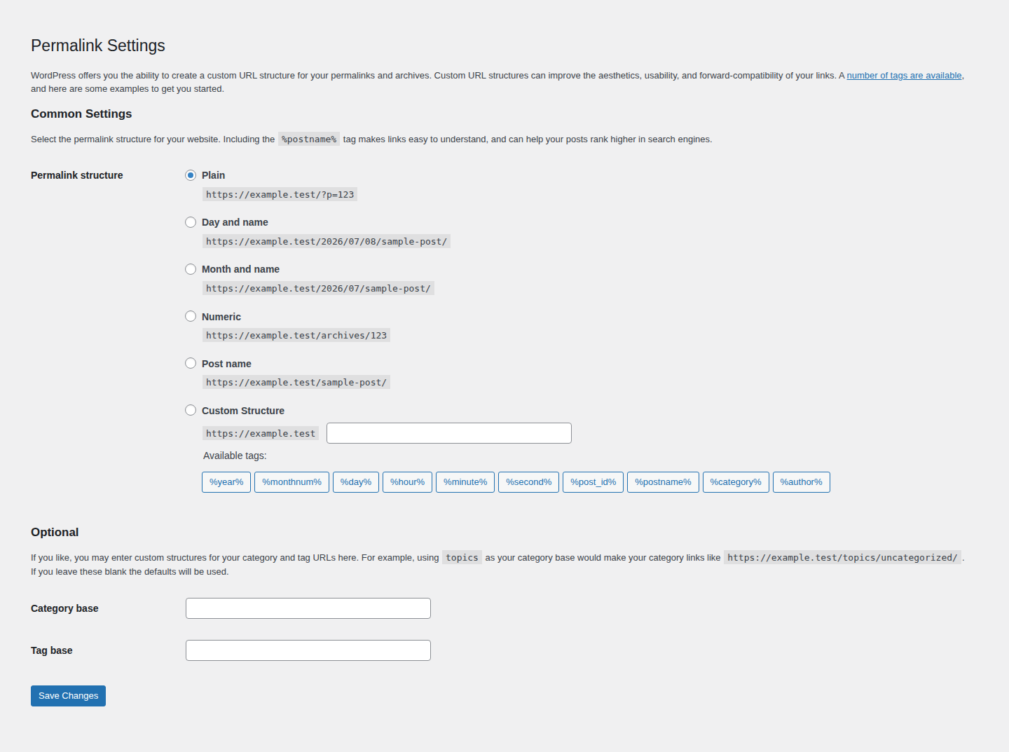 WordPress admin settings as one possible control point