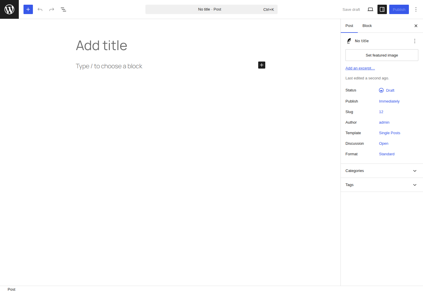WordPress block editor shell illustrating browser-side editor workload