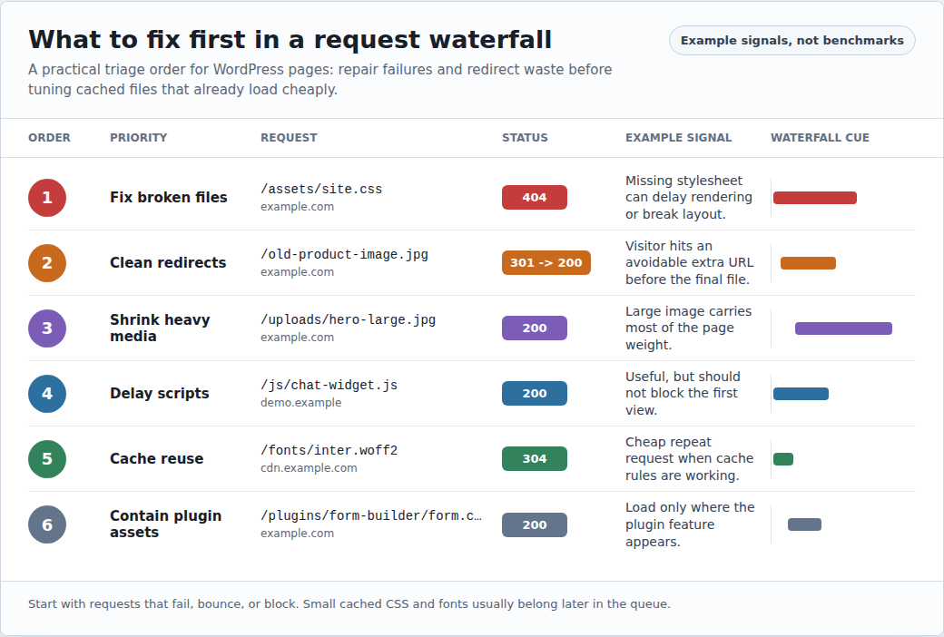 Request waterfall triage priorities