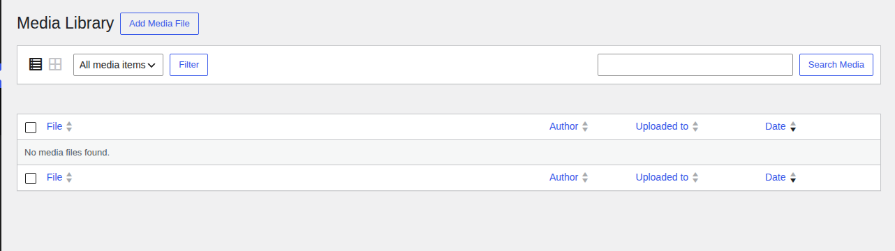 WordPress Media Library list view for checking image assets after migration