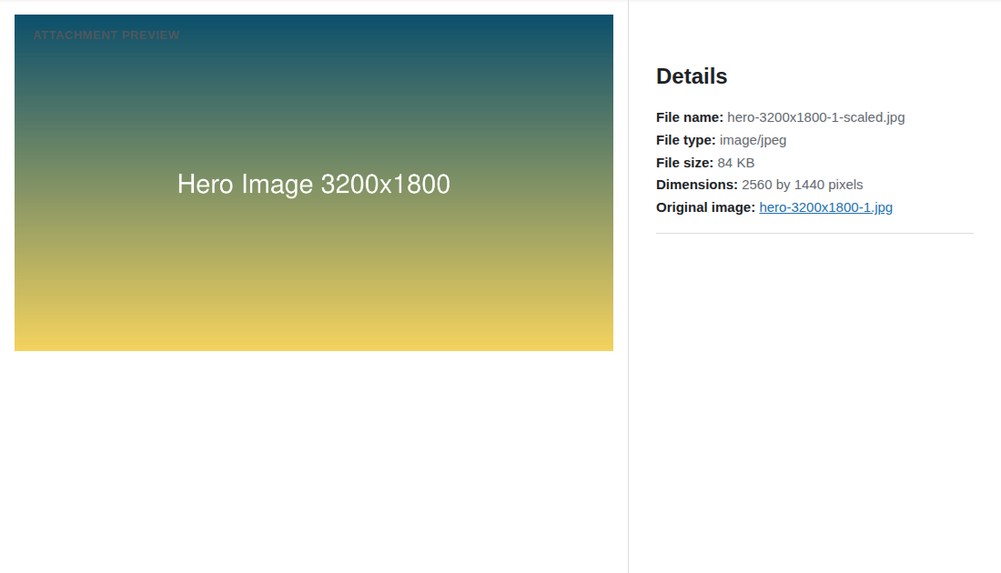 WordPress attachment details for a scaled JPEG