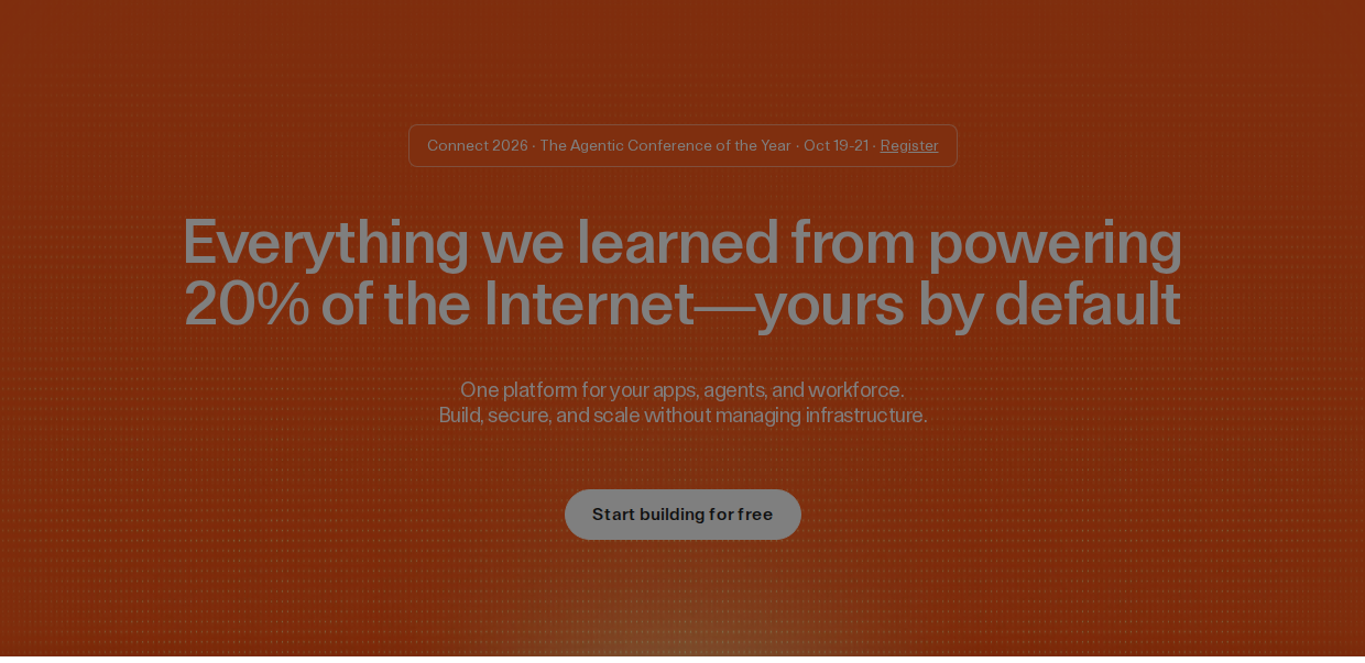 Cloudflare standalone CDN and security homepage